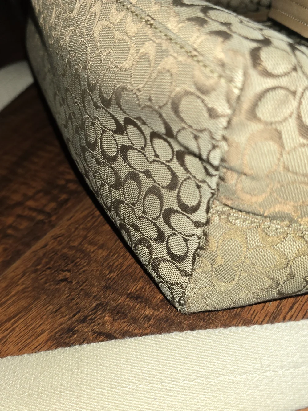 Coach Signature Jacquard Canvas Tote in Khaki